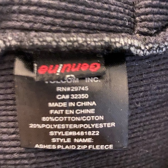 VOLCOM Ashes Plaid Zip Jacket Women’s - Picture 5 of 5